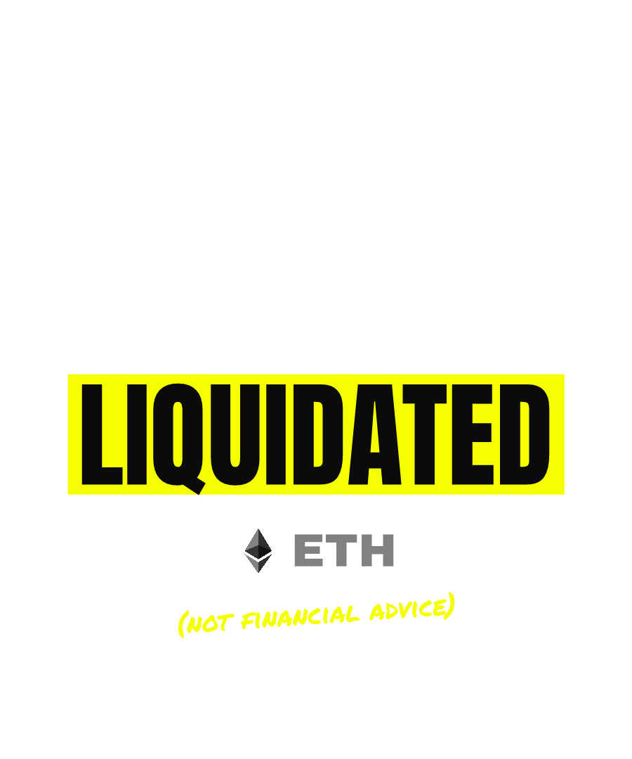 ETH “SHARED MY THESIS GOT LIQUIDATED” design