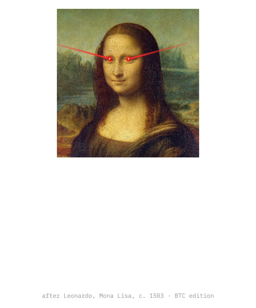 BTC “STATUE UP PRICE DOWN” design