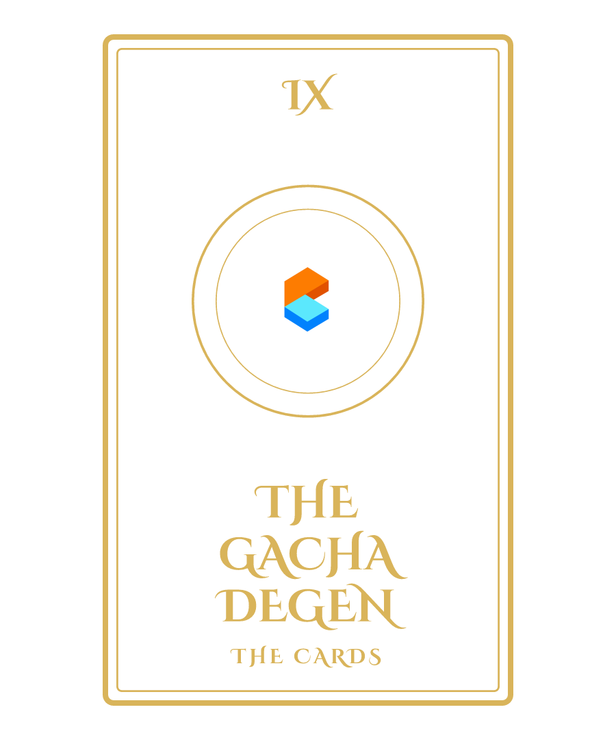 CARDS “THE GACHA DEGEN” design