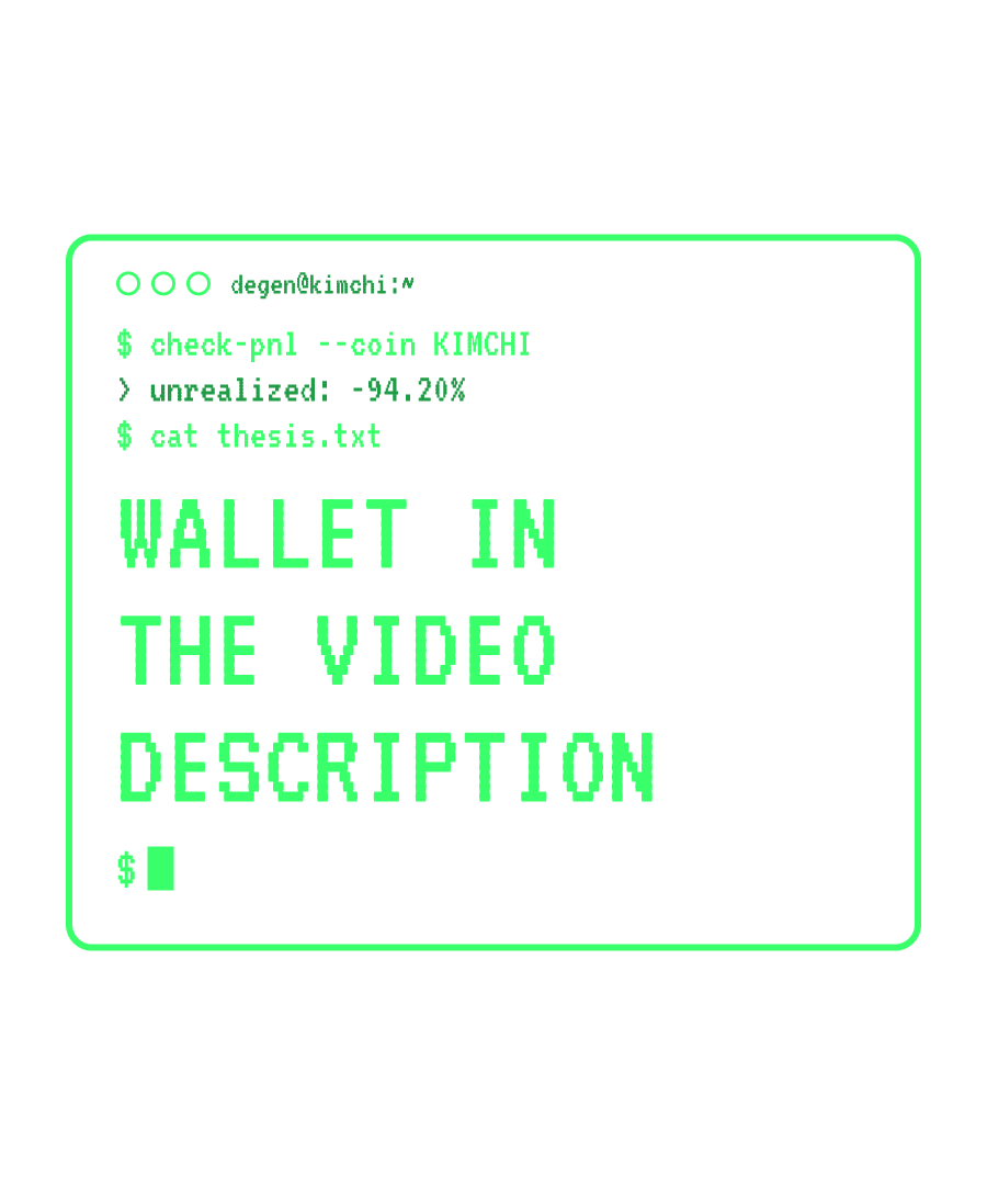 KIMCHI “WALLET IN THE VIDEO DESCRIPTION” design