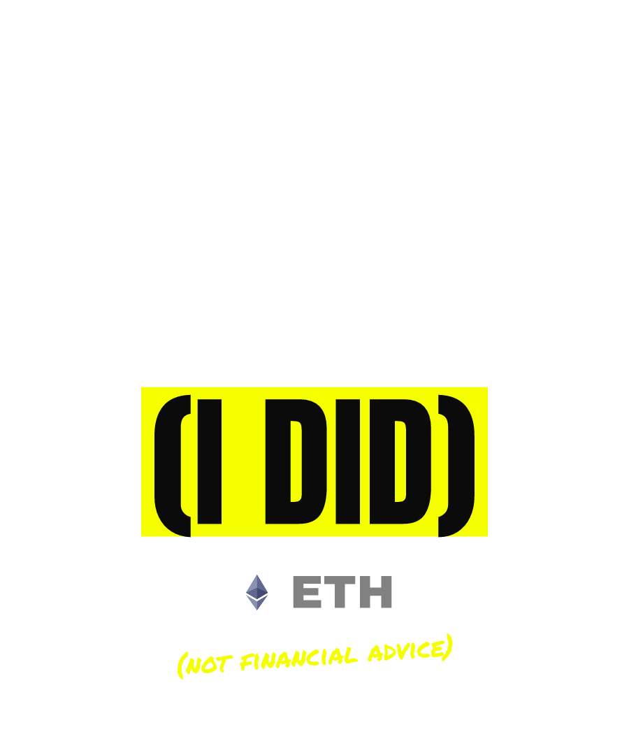 ETH “WE NEVER DM FIRST (I DID)” design