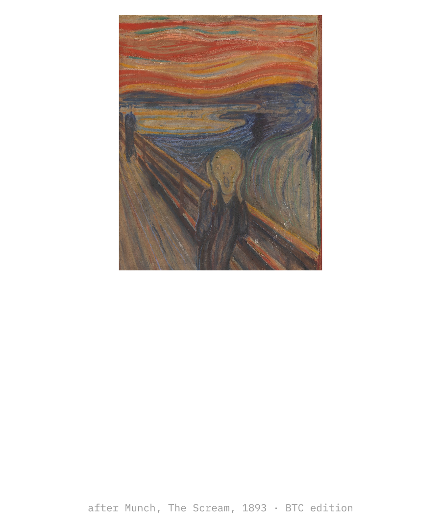 BTC “WHY ARE YOU STRESSING? (I'M DOWN)” design